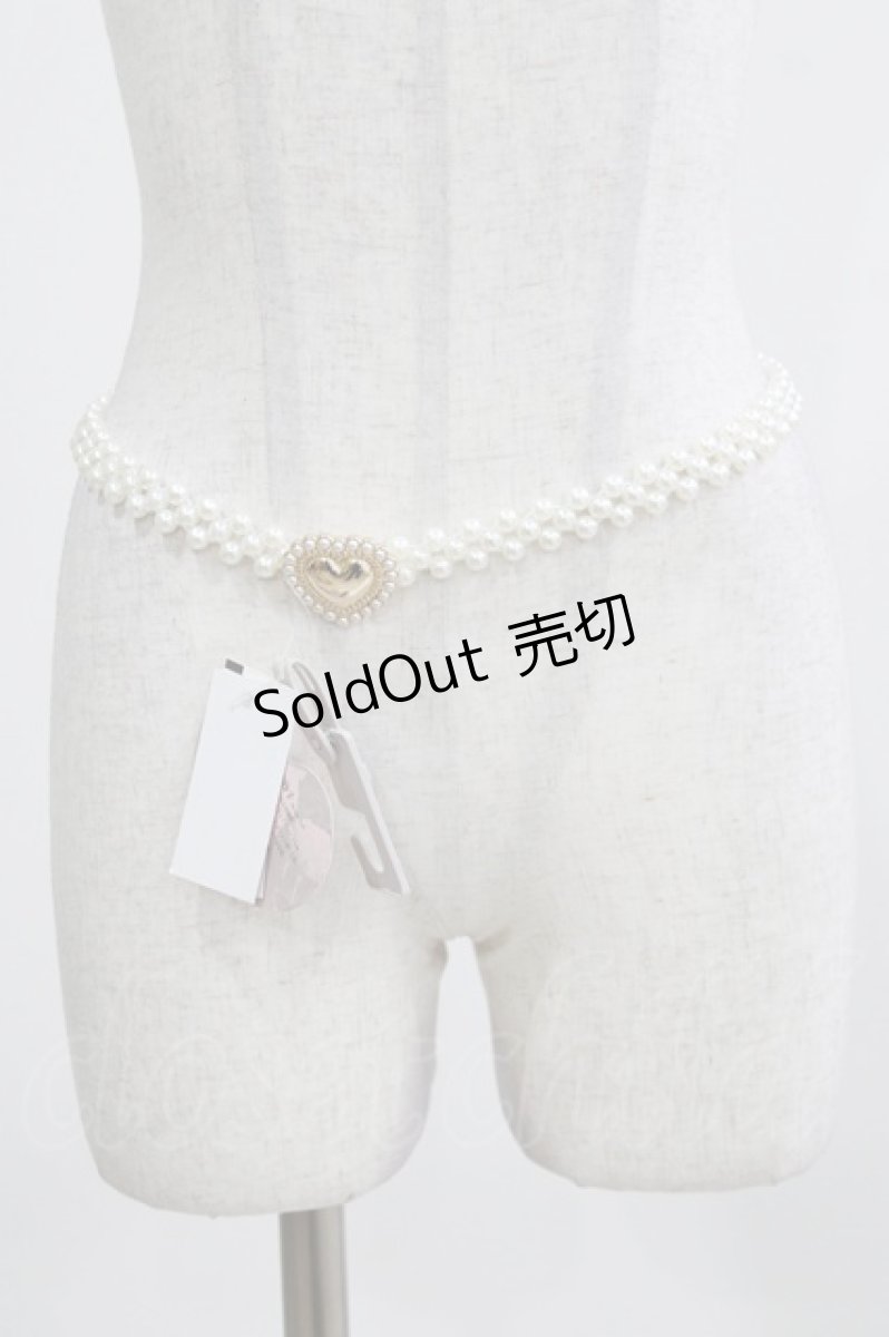 画像1: m petit by misako / TT*AMハートPLベルト  ホワイト H-26-04-13-1050-LO-ZA-NS-ZH (1)