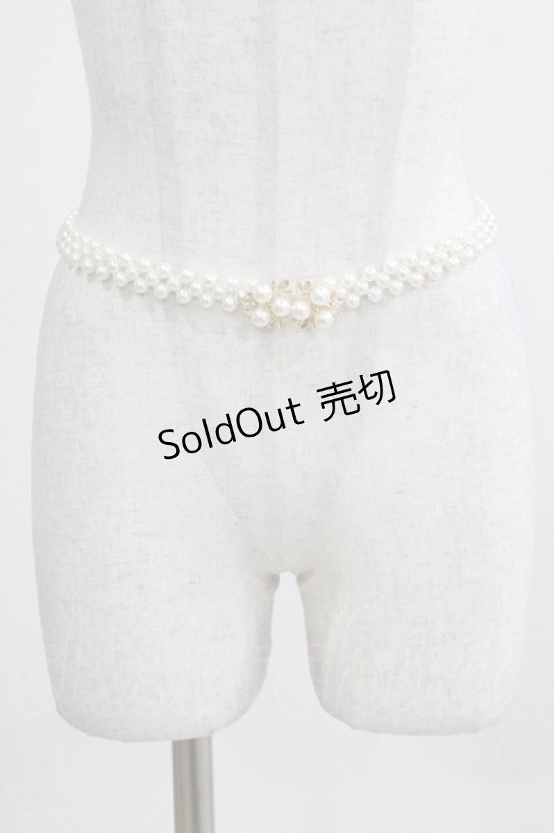 画像1: axes femme POETIQUE / パールゴムベルト  白 H-26-04-13-1052-AX-ZA-NS-ZH (1)