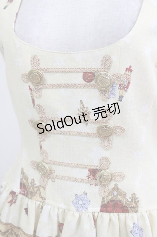 画像5: ALICE and the PIRATES / 雪降る聖夜の不思議な贈り物柄ナポレオンジャンパースカート Free 生成り H-26-04-13-1005-PA-OP-NS-ZH (5)