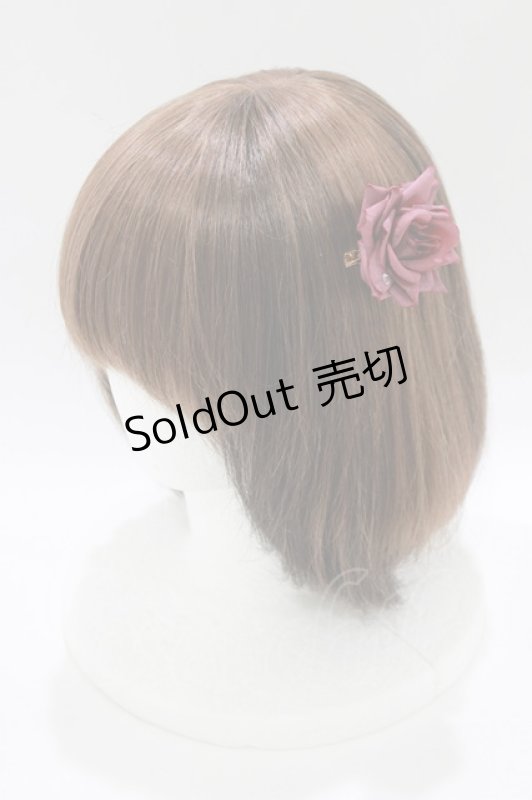 画像1: marcHenTica / ナタリーローズコサージュ  ワイン H-26-04-13-1075-LO-AC-NS-ZH (1)