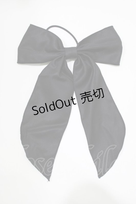 画像1: 尾州ロリィタ / 大きなおリボンポニー  ブラック H-26-04-13-1079-LO-AC-NS-ZH (1)