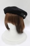 画像1: m petit by misako / NINA`SAMカメオベレー  ブラック H-26-04-13-1080-LO-AC-NS-ZH (1)