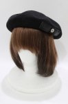 画像1: m petit by misako / NINA`SAMカメオベレー  ブラック H-26-04-13-1082-LO-AC-NS-ZH (1)