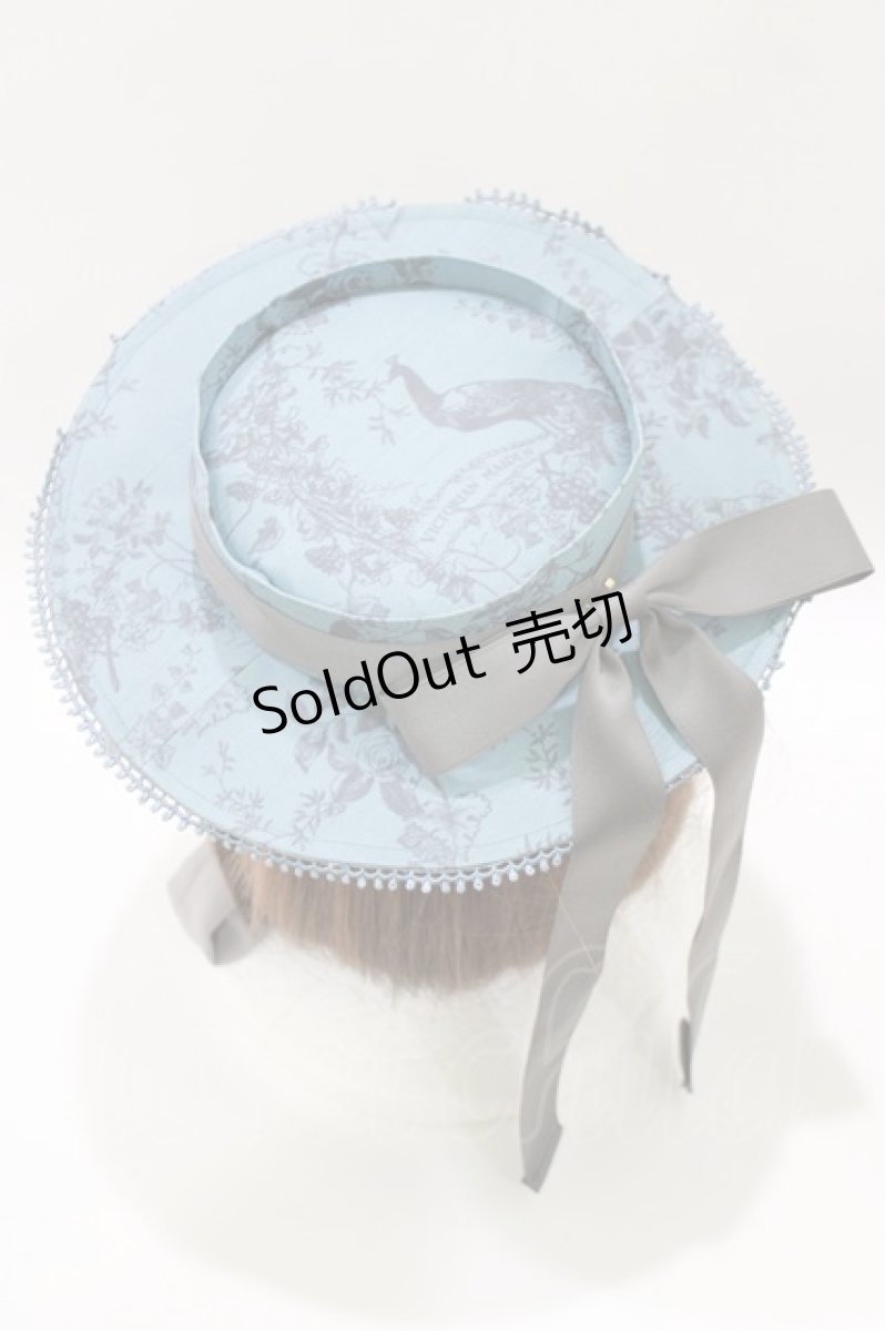 画像2: Victorian maiden / Wunder gardenリボンハット  ピーコック H-26-04-13-1083-CL-AC-YZ-ZH (2)