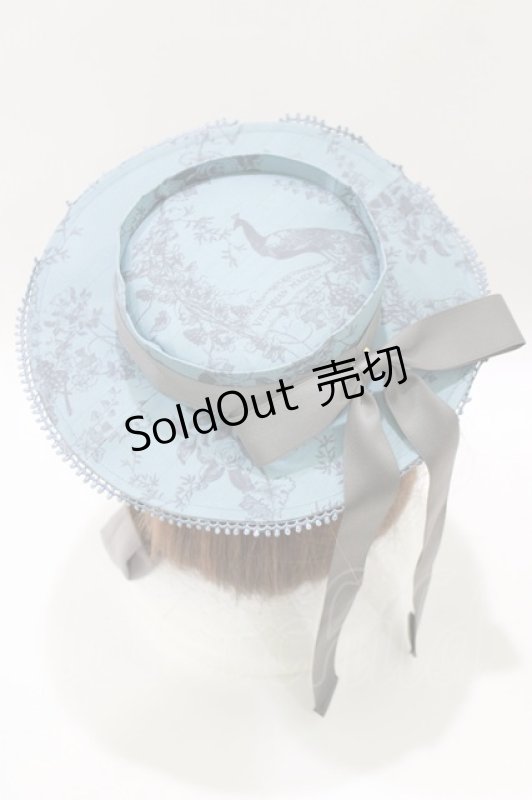 画像2: Victorian maiden / Wunder gardenリボンハット  ピーコック H-26-04-13-1083-CL-AC-YZ-ZH (2)