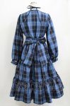 画像3: Amavel / Dolly Holidayチェックティアードワンピース（ロング丈） F ブルー H-26-04-13-1011-CA-OP-YZ-ZH (3)