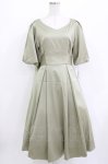 画像1: Maison de FLEUR / バルーンスリーブサテンリボンドレス M グリーン H-26-04-13-1012-LO-OP-YZ-ZH (1)
