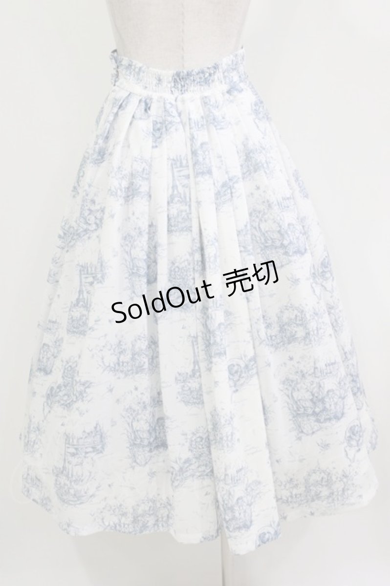 画像3: an another angelus / フロントレースアップピクニックトワル柄スカート Free L/BLUE H-26-04-13-1017-CA-SK-NS-ZH (3)