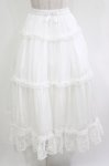 画像1: m petit by misako / サテンキリカエペチスカート S 白 H-26-04-13-1020-LO-SK-NS-ZH (1)