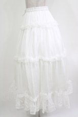 画像2: m petit by misako / サテンキリカエペチスカート S 白 H-26-04-13-1020-LO-SK-NS-ZH (2)