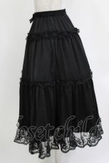 画像2: m petit by misako / サテンキリカエペチスカート S ブラック H-26-04-13-1021-LO-SK-NS-ZH (2)