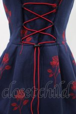 画像4: MILK / Rose Jacquardジャンパースカート  ネイビーベース H-26-04-13-007-ML-OP-AK-ZH (4)