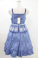 画像3: Emily Temple cute / フラワーボーラーノースリーブワンピース  ブルー H-26-04-13-008-ET-OP-KB-ZH (3)