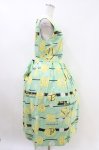 画像2: Jane Marple / Jolies broderies square dress  citron green H-26-04-13-009-JM-OP-KB-ZH (2)