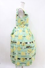 画像2: Jane Marple / Jolies broderies square dress  citron green H-26-04-13-009-JM-OP-KB-ZH (2)