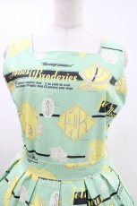 画像4: Jane Marple / Jolies broderies square dress  citron green H-26-04-13-009-JM-OP-KB-ZH (4)