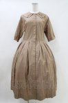 画像1: Jane Marple Dans Le Salon / ダブルカラーストライプワンピース  ベージュ H-26-04-13-012-JM-OP-KB-ZH (1)
