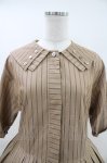 画像4: Jane Marple Dans Le Salon / ダブルカラーストライプワンピース  ベージュ H-26-04-13-012-JM-OP-KB-ZH (4)