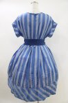 画像3: Jane Marple / リボン付ストライプドレス  ブルー H-26-04-13-013-JM-OP-KB-ZH (3)