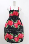 画像1: Emily Temple cute / フレッシュストロベリーリボンキャミワンピース  黒 H-26-04-13-002-ET-OP-ET-ZH (1)