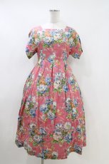 画像1: Jane Marple Dans Le Salon / Flower parlourゴアードドレス  ピンク H-26-04-13-015-JM-OP-KB-ZH (1)
