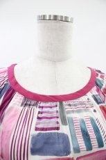 画像4: Jane Marple Dans Le Salon / Constructed stripes surf dress M ピンク H-26-04-13-016-JM-OP-KB-ZH (4)