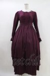 画像1: Sheglit / "ワスレナグサ"ロングパフワンピース M ボルドー H-26-04-13-018-EL-OP-KB-ZH (1)