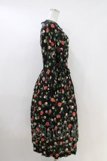 画像2: Jane Marple / Fortune gardeｎ side ribbon dress M ブラック H-26-04-13-019-JM-OP-ET-ZH (2)