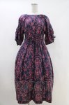 画像1: Jane Marple Dans Le Salon / Marie Antoinette drawstring sleeve dress Free ネイビー H-26-04-13-020-JM-OP-KB-ZH (1)