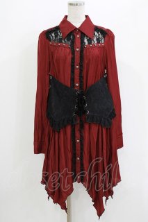 ❗️売れました❗️【ALGONQUINS】赤と黒！ ALGONQUINS / ナポレオン風チェックジャケット ユニセックス レッド