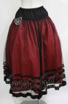 画像3: ALGONQUINS / チュールロングスカート  ボルドー×ブラック H-26-04-14-003-AL-SK-KB-ZH (3)