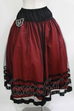 画像3: ALGONQUINS / チュールロングスカート  ボルドー×ブラック H-26-04-14-003-AL-SK-KB-ZH (3)
