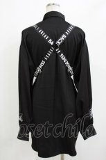 画像3: BACKSTAGE PASS / PARACHUTE BELTビッグシルエットシャツ  ブラック H-26-04-14-031-PU-BL-KB-ZH (3)
