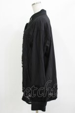 画像2: DimMoire / タイ付きダメージ切替シャツ  ブラック H-26-04-14-032-0-BL-KB-ZH (2)
