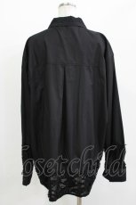 画像3: DimMoire / タイ付きダメージ切替シャツ  ブラック H-26-04-14-032-0-BL-KB-ZH (3)