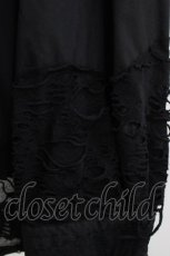画像4: DimMoire / タイ付きダメージ切替シャツ  ブラック H-26-04-14-032-0-BL-KB-ZH (4)