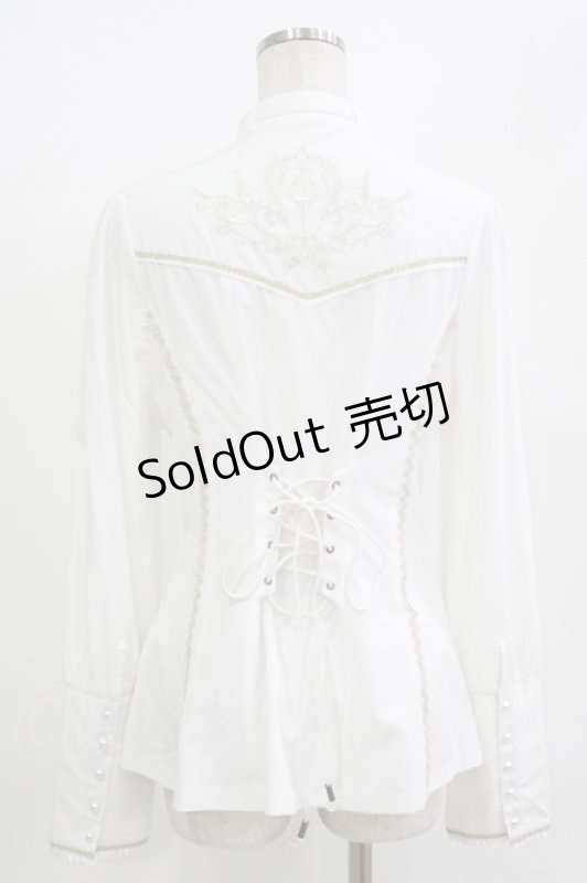 画像3: Ozz oneste / クロスチャーム付ブラウス  ホワイト H-26-04-14-033-OO-BL-KB-ZH (3)