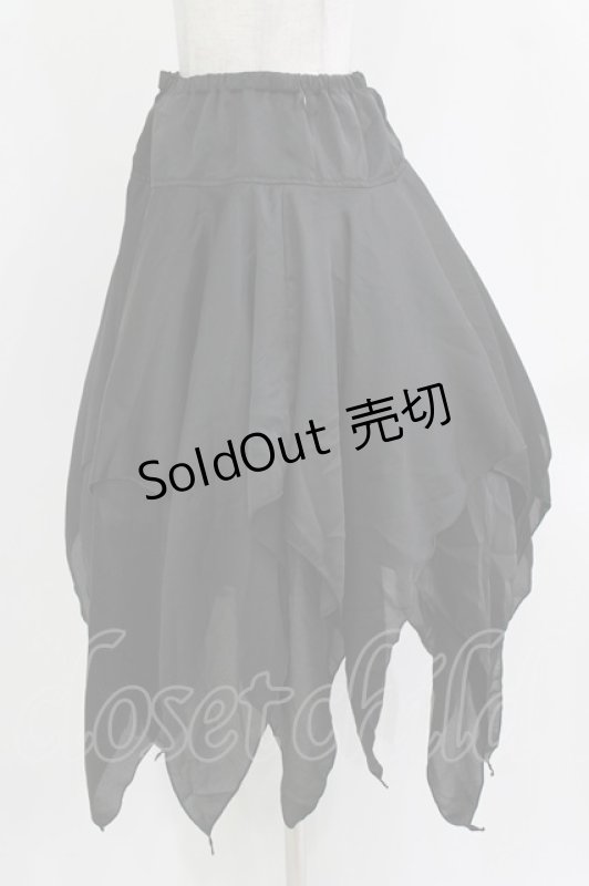 画像2: ALGONQUINS / イレギュラースカート  ブラック H-26-04-14-004-AL-SK-KB-ZH (2)