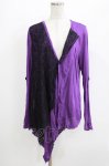 画像1: ALGONQUINS / レース切替カットソーカーディガン  パープル×ブラック H-26-04-14-046-AL-TO-KB-ZH (1)