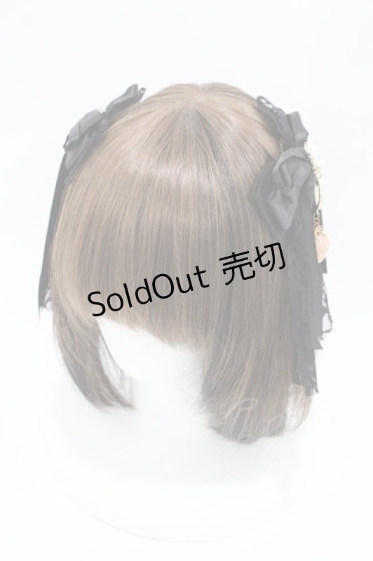 画像1: LIZ LISA / ストロベリーリボンクリップ  ブラック H-26-04-14-1001-LO-AC-NS-ZH (1)