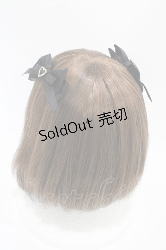 画像2: Rojita / サテンリボンレースレイヤードツインクリップ  ブラック H-26-04-14-1003-LO-AC-NS-ZH (2)