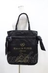 画像1: Maison de FLEUR / クロミ/ダブルリボントート  ブラック H-26-04-14-1039-LO-BG-NS-ZH (1)