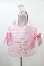 画像1: Maison de FLEUR / マイメロディ/ダブルリボントート  ピンク H-26-04-14-1041-LO-BG-NS-ZH (1)