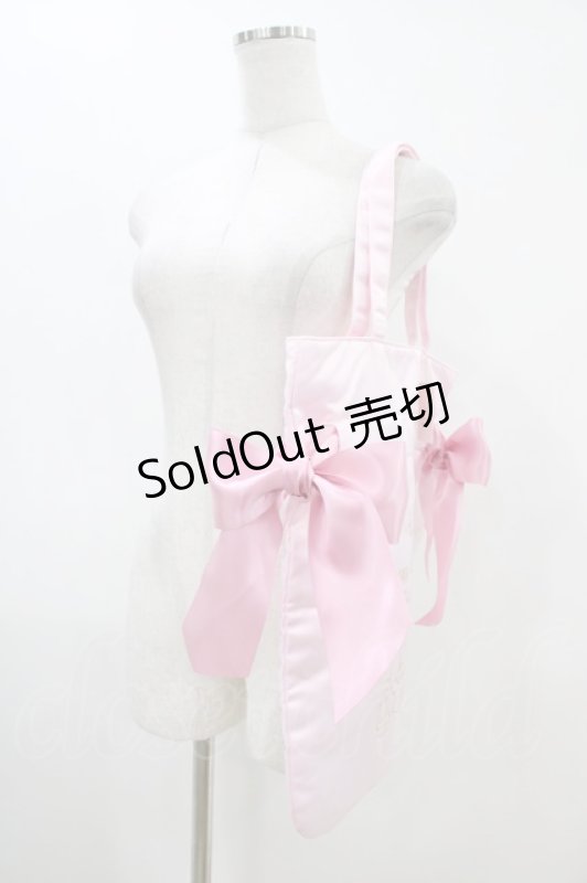 画像2: Maison de FLEUR / マイメロディ/ダブルリボントート  ピンク H-26-04-14-1041-LO-BG-NS-ZH (2)