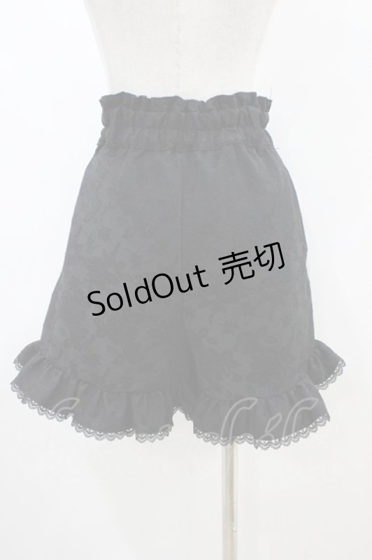 画像2: DearMyLove / パールバックルジャガードショートパンツ S ブラック H-26-04-14-1044-EL-PA-NS-ZH (2)