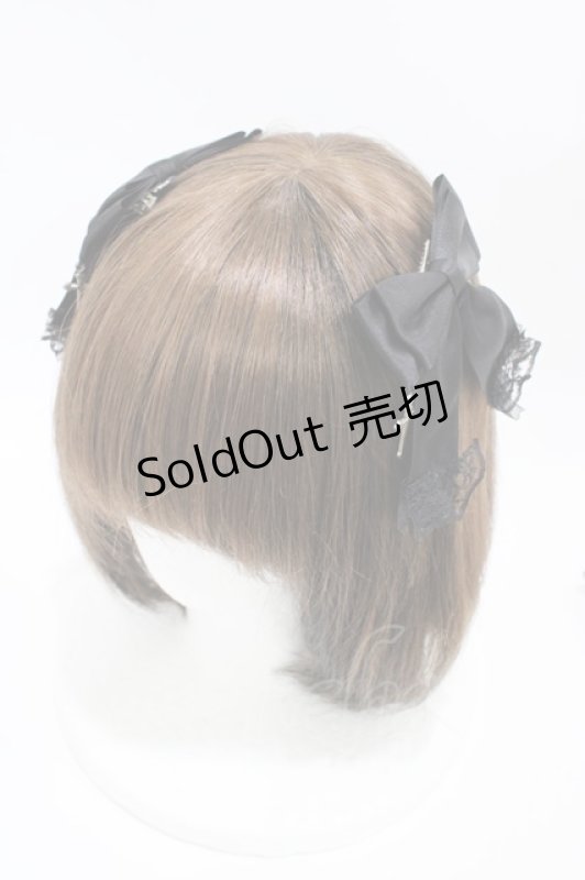 画像3: DearMyLove / 十字架リボンクリップセット  パープル/ブラック H-26-04-14-1004-EL-AC-NS-ZH (3)