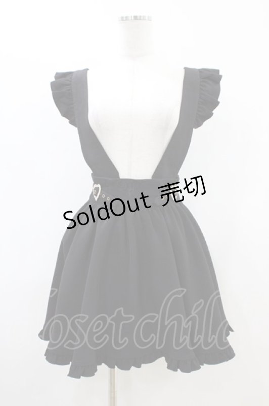 画像1: Rojita / ハートバックルサス付スカート Free ブラック H-26-04-14-1050-LO-SK-NS-ZH (1)