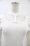 画像3: DearMyLove / 十字架リブチョーカーニットトップス M オフ H-26-04-14-1052-EL-TO-NS-ZH (3)