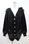 画像1: Rojita / ビジューボタンカーディガン Free ブラック H-26-04-14-1061-LO-TO-NS-ZH (1)