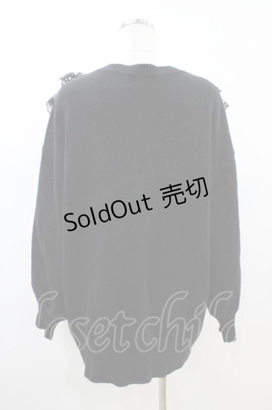 画像2: Rojita / ビジューボタンカーディガン Free ブラック H-26-04-14-1061-LO-TO-NS-ZH (2)